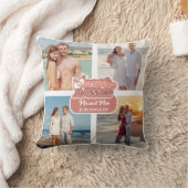 たった今結婚しましたフォト結婚コラージュの家族の贈り物 クッション (ブランケット)