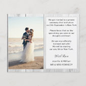 たった今結婚しましたフォト結婚コラージュの発表 (裏面)