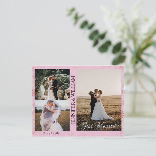 たった今結婚しましたフォト結婚コラージュの発表 (スタンド正面)