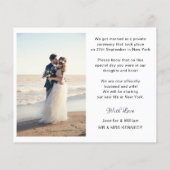 たった今結婚しましたフォト結婚コラージュの発表 (裏面)