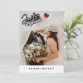 たった今結婚しましたフォト結婚ホリデー発表 シーズンカード (スタンド正面)