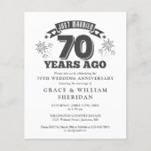 たった今結婚しましたフォーエバー70周年記念写真招待状 (正面)