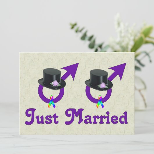 たった今結婚しましたフォーマルゲイ 招待状 (スタンド正面)