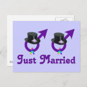 たった今結婚しましたフォーマルゲイ 案内ポストカード (正面/裏面)