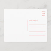 たった今結婚しましたフローラピンク牡丹結婚の花 案内ポストカード (裏面)