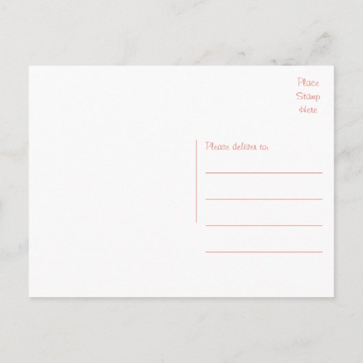 たった今結婚しましたフローラピンク牡丹結婚の花 案内ポストカード (裏面)