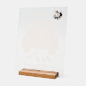 たった今結婚しましたブライダルブーケビンテージカー アクリルサイン (傾斜)