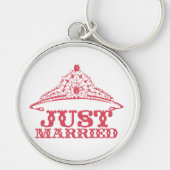 たった今結婚しましたプリンセスブライドティアラウェディング キーホルダー (正面)