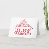 たった今結婚しましたプリンセスブライドティアラウェディング 案内状 (正面)