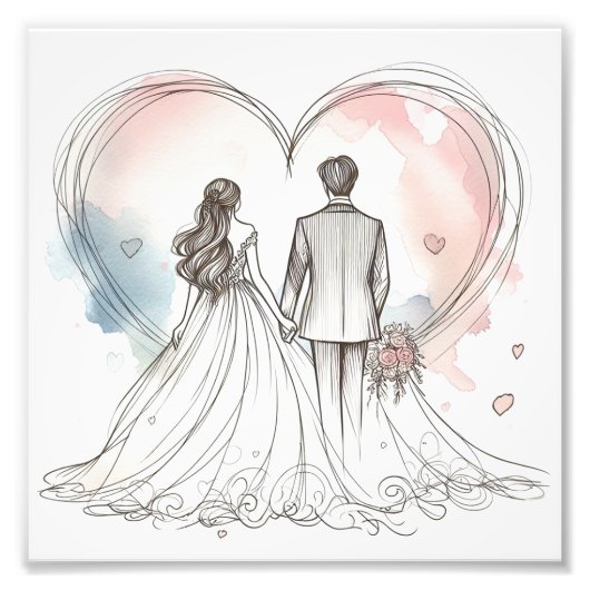 たった今結婚しましたプレミアムポスター フォトプリント            (正面)