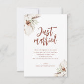 たった今結婚しましたボホパンパ結婚スの発表 サンキューカード (正面)