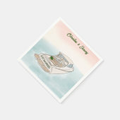 たった今結婚しましたボートカクテル スタンダードカクテルナプキン (角)