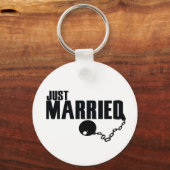 たった今結婚しましたボール及びチェーン キーホルダー (正面)