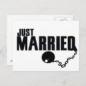 たった今結婚しましたボール及びチェーン 案内ポストカード (正面/裏面)