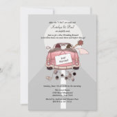 たった今結婚しましたポス結婚ブルンチ招待状 – グレー 招待状 (正面)