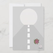 たった今結婚しましたポス結婚ブルンチ招待状 – グレー 招待状 (裏面)