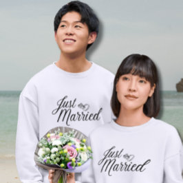 たった今結婚しましたマッチングメンズハネムーン服 スウェットシャツ