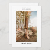 たった今結婚しましたミニマルタイプライターの写真の取り出し 案内状 (正面/裏面)