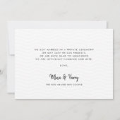 たった今結婚しましたミニマル手書き写真 案内状 (裏面)