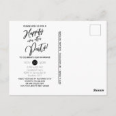 たった今結婚しましたモダンの発表結婚写真 ポストカード (裏面)