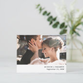 たった今結婚しましたモダンの落成写真の発表 ポストカード (スタンド正面)