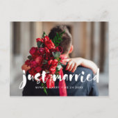 たった今結婚しましたモダンス結婚クリプトの写真 ポストカード (正面)