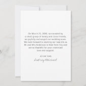 たった今結婚しましたモダンフォト結婚ズ 案内状 (裏面)