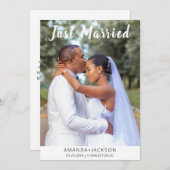 たった今結婚しましたモダンフォト結婚ズ 案内状 (正面/裏面)