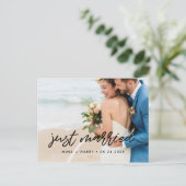 たった今結婚しましたモダン発表の写真 ポストカード (スタンド正面)