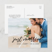 たった今結婚しましたモダン発表の写真 ポストカード (正面/裏面)