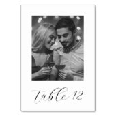 たった今結婚しましたモノクロ結婚写真 テーブルナンバー (裏面)