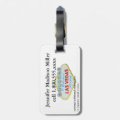 たった今結婚しましたラスベガスウェディング ラゲッジタグ (裏面縦)