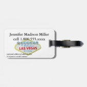 たった今結婚しましたラスベガスウェディング ラゲッジタグ (裏面横)