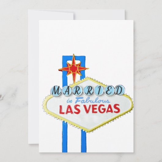 たった今結婚しましたラスベガス写真発表 招待状 (裏面)