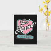 たった今結婚しましたラスベガス結婚の新郎新婦 カード (黄色い花)