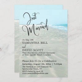 たった今結婚しましたリップドサンドアクアウォータービーチイベント 招待状