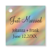 たった今結婚しましたレインボーカラー抽象芸術