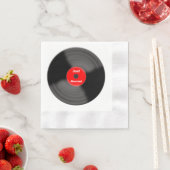 たった今結婚しましたレコード紙ナプキンス 縁ありカクテルナプキン (インサイチュ)