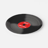 たった今結婚しましたレコード紙プレート ペーパープレート (アングル)