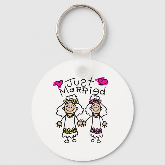 たった今結婚しましたレズビアン キーホルダー (正面)