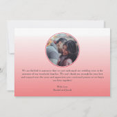 たった今結婚しましたレッドスクリプト写結婚真クリスマス 案内状 (裏面)