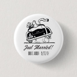 たった今結婚しましたレトロのカスタマイズボタン 缶バッジ