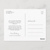 たった今結婚しましたレトロヴィンテージ結婚写真 ポストカード (裏面)