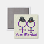 たった今結婚しましたレフォーマルズビアン マグネット (正面/裏面)