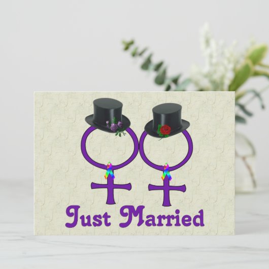 たった今結婚しましたレフォーマルズビアン 招待状 (スタンド正面)