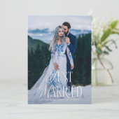 たった今結婚しましたヴィンテージエレガンス結婚の写真 案内状 (スタンド正面)