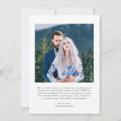 たった今結婚しましたヴィンテージエレガンス結婚の写真 案内状 (裏面)