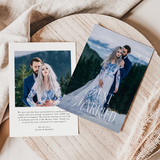 たった今結婚しましたヴィンテージエレガンス結婚の写真 案内状