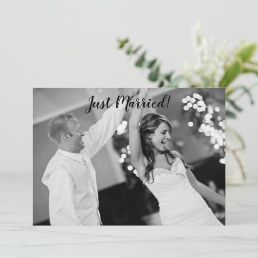 たった今結婚しました写真の追加シンプル結婚方法 シーズンカード (スタンド正面)