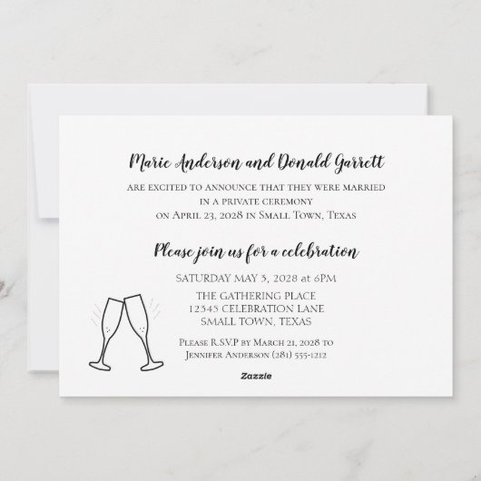 たった今結婚しました写真の追加シンプル結婚方法 シーズンカード (裏面)